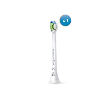 Philips | Compact Sonic Toothbrush Heads | HX6074/27 Sonicare W2c Optimal | Heads | For adults and children | Number of brush heads included 4 | Number of teeth brushing modes Does not apply | Sonic technology | White