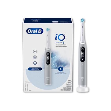 Oral-B | Toothbrush | iO Series 6 | Rechargeable | For adults | Number of brush heads included 1 | Number of teeth brushing modes 5 | Grey Opal