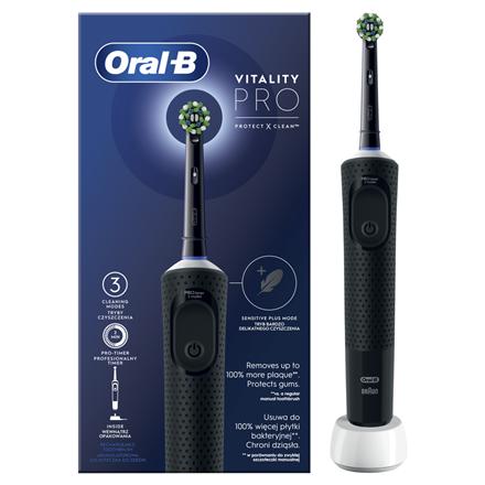 Oral-B | Electric Toothbrush | D103 Vitality Pro | Rechargeable | For adults | Number of brush heads included 1 | Number of teeth brushing modes 3 | Black