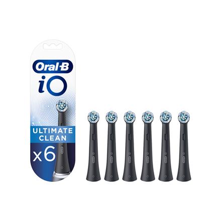 Oral-B | Toothbrush replacement | iO Ultimate Clean | Heads | For adults | Number of brush heads included 6 | Number of teeth brushing modes Does not apply | Black