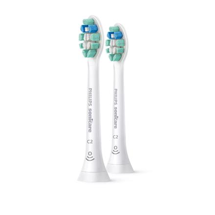 Philips | Toothbrush Brush Heads | HX9022/10 Sonicare C2 Optimal Plaque Defence | Heads | For adults | Number of brush heads included 2 | Number of teeth brushing modes Does not apply | Sonic technology | White