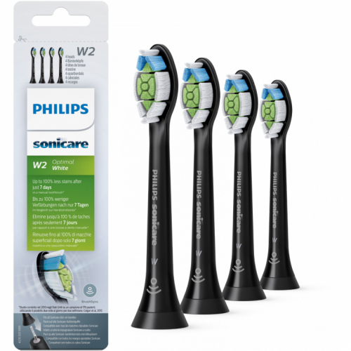 Philips Zahnbürste Zubehör Sonicare Optimal White - schwarz - 4er