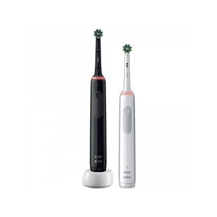 Oral-B | Electric Toothbrush | Pro3 3900 Cross Action | Rechargeable | For adults | Number of brush heads included 2 | Number of teeth brushing modes 3 | Black and White