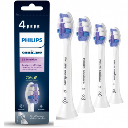 Zahnbürste Zubehör Sonicare Sensitive S2 - weiß - 4er