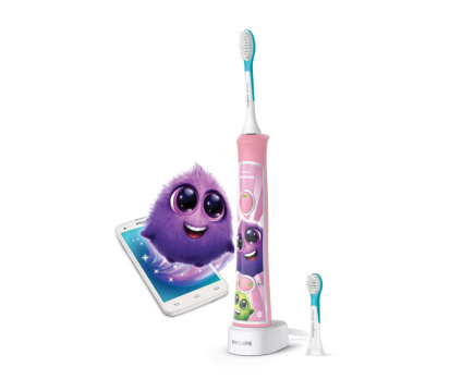 Philips Sonicare For Kids Sonic electric toothbrush HX6352/42 Built-in Bluetooth® Coaching App 2 brush heads & 10 stickers 2 modes
