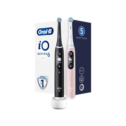 Oral-B iO6 DuoPack Electric Toothbrush, Черный + Pink