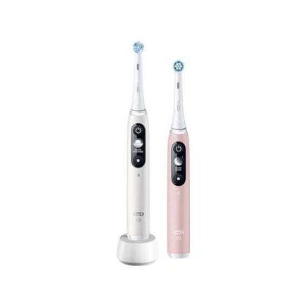 Oral-B Electric Toothbrush | iO6 DuoPack | Rechargeable | For adults | Number of brush heads included 2 | Number of teeth brushing modes 5 | Valge/Pink
