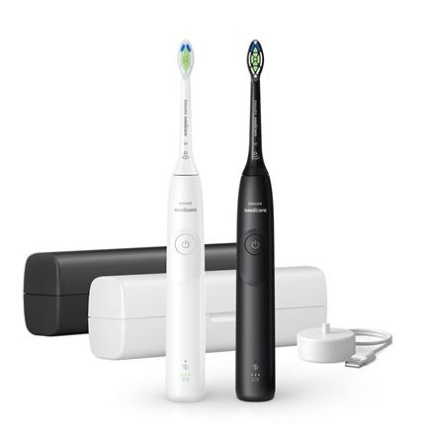 Philips Electric Toothbrush, Duo pack | HX7109/01 Sonicare Series 5300 | Rechargeable | For adults | Number of brush heads included 2 | Number of teeth brushing modes 1 | Valge/Must