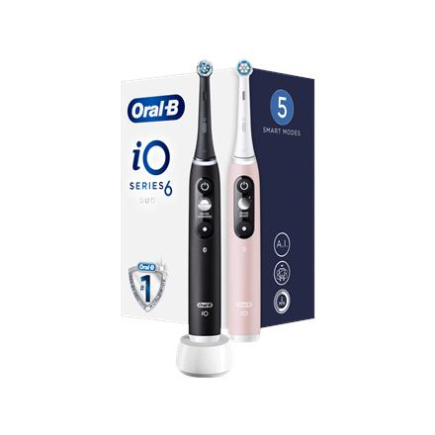Oral-B Electric Toothbrush | iO6 DuoPack | Rechargeable | For adults | Number of brush heads included 2 | Number of teeth brushing modes 5 | Must/Pink