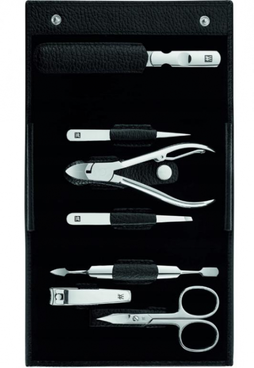 Zwilling Classic Inox Travel Set – 7-piece leather case - Black