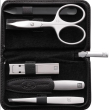 Zwilling Twinox Travel Set - Black Leather Case, 5 Pieces - Black