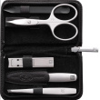 Zwilling Twinox Travel Set - Black Leather Case, 5 Pieces - Black