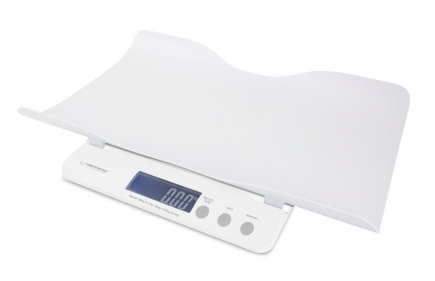Esperanza EBS017 Children's scales for infants 2in1 White 6 mm tempered safety glass platform