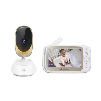 Motorola | Wi-Fi Video Baby Monitor with Mood Light | VM85 CONNECT 5.0'' | 5'' TFT color display with 480 x 272 resolution; Lullabies; Two-way talk; Room temperature monitoring; Infrared night vision; LED sound level indicator; Wi-Fi connectivity for
