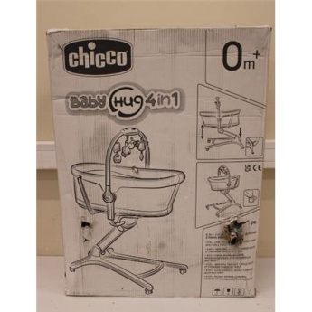 Восстановленный. CHICCO Baby Hug 4 in 1 Glacial Multifunctional Crib, Gray | Chicco | DAMAGED PACKAGING, SCRATCHED ON LEGS