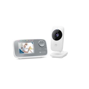Motorola | Video Baby Monitor | VM482 2.4'' | 2.4'' LCD color display with 480 x 272px resolution; Room temperature monitoring; Infrared night vision; Infrared night vision; 2.4GHz FHSS wireless technology for in-home viewing; Digital zoom 2x; High