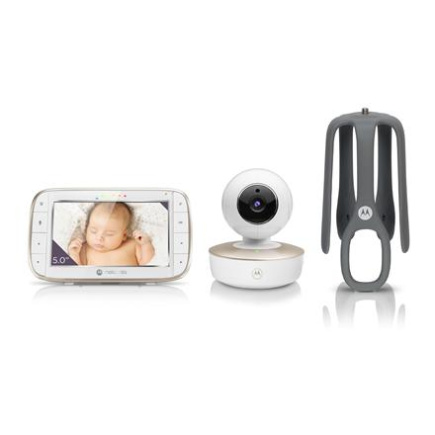 Motorola VM855 CONNECT 5.0” Portable Wi-Fi Video Baby Monitorwith Flexible Crib Mount, Valge/Gold | Motorola | Portable Wi-Fi Video Baby Monitor with Flexible Crib Mount | VM855 CONNECT 5.0” | 5