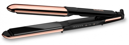 BaByliss Straight & Curl Brilliance Curling iron Warm Black, Rose 3 m