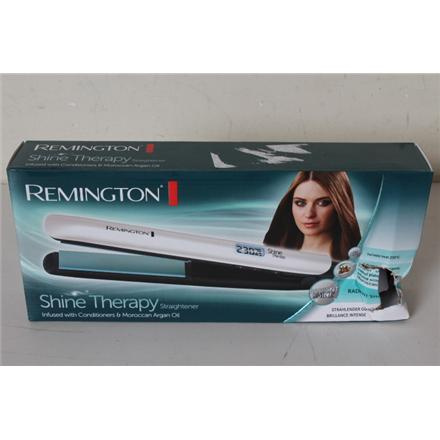 Taastatud. Remington S8500 Shine Therapy Hair Straightener, Ceramic, Silver | Remington Hair Straightener | S8500 Shine Therapy | Warranty 24 month(s) | Ceramic heating system | Display Yes | Temperature (max) 230 °C | Number of heating levels 9 | Silver