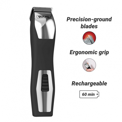 Wahl GroomsMan Pro Battery Black, Stainless steel