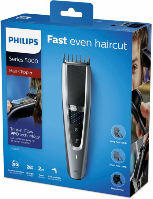 Philips 5000 series HC5630/15 hair trimmers/clipper Black, Silver