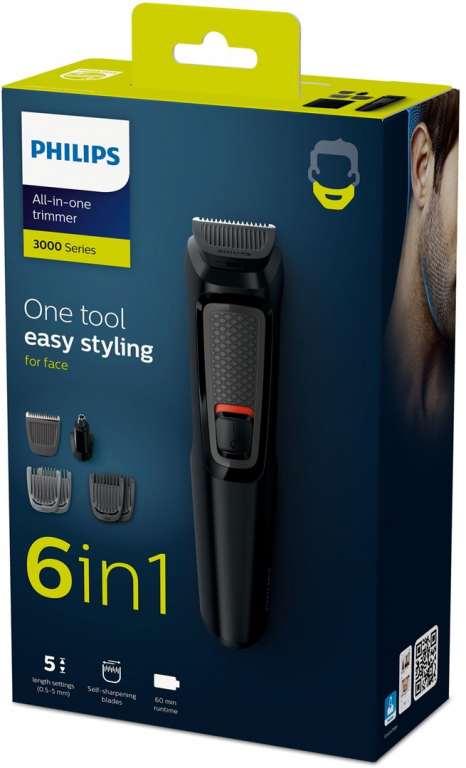 Philips MULTIGROOM Series 3000 MG3710/15 hair trimmers/clipper Black AGDPHISTR0224