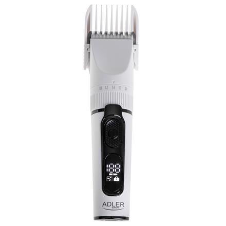 Adler | Hair Clipper with LCD Display | AD 2839 | Cordless | Number of length steps 6 | White/Black 427817