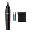 Philips Nose & ear trimmer NT1650/16 100% waterproof, Dual-sided protective guard system, Rotating switch, AA-battery included