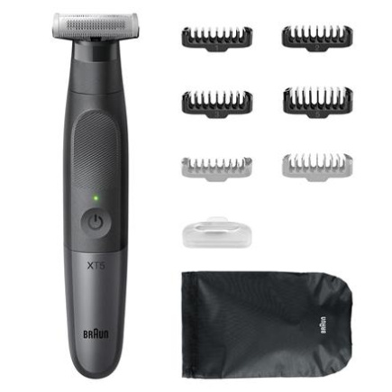 Braun | Face and Body Hair trimmer | XT5200 Series X | Cordless | Wet & Dry | Черный/Silver