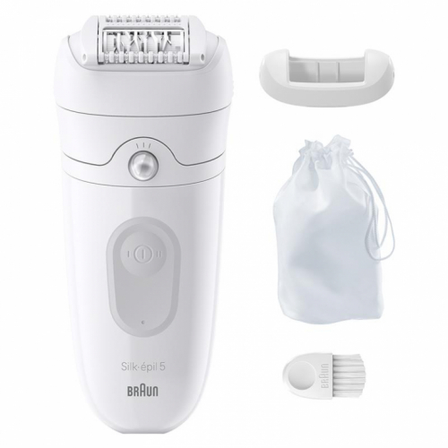 Braun Silk epil 5, märg- ja kuivkasutus, valge - Epilaator / SE5011