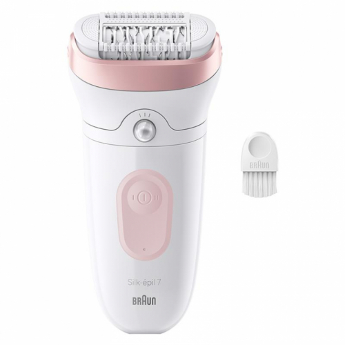 Braun Silk epil 7, märg- ja kuivkasutus, valge/roosa - Epilaator / SE7000