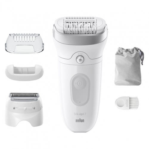 Braun Epilator | SE7-041 Silk épil 7 | Number of power levels 2 | Wet & Dry | White/Silver