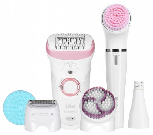 Braun Silk-épil 9 Silk-épil Beauty Set 9 9-985 Deluxe 7-in-1 Cordless Wet & Dry Hair Removal - Epilator, Shaver, Exfoliator, Cleansing Kit for Face & Body