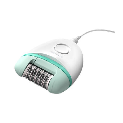 Philips Satinelle Essential Corded compact epilator BRE245/00 for legs + 2 accessories.