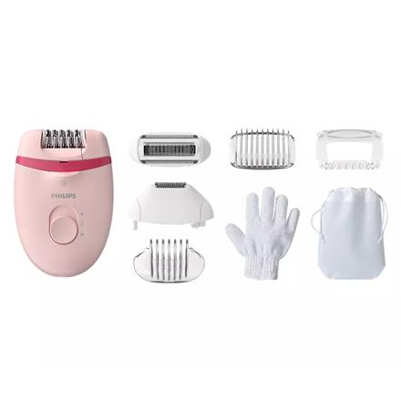 Philips | Corded Compact Epilator | BRE285/00 Satinelle Essential | White/Pink