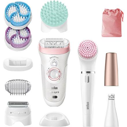 Braun | Silk-épil Beauty Set 9 9/985 BS | Epilator | Operating time (max) 50 min | Bulb lifetime (flashes) Not applicable | Number of power levels 2 | Wet & Dry | White/Rose