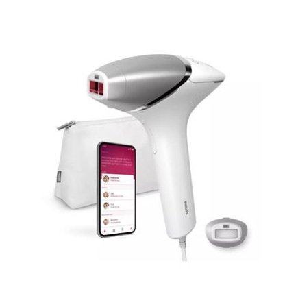 Philips Lumea IPL 8000 Series Hair Removal Device with SenseIQ | BRI940/00 | Bulb lifetime (flashes) 450.000 | Number of power levels 5 | Белый/Silver