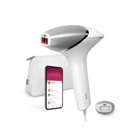 Philips Lumea IPL 8000 Series Hair Removal Device with SenseIQ | BRI940/00 | Bulb lifetime (flashes) 450.000 | Number of power levels 5 | Белый/Silver
