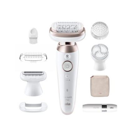 Braun Epilator | SES9-360 Silk épil 9 Flex 3D | Operating time (max) 50 min | Number of power levels 1 | Wet & Dry | Valge/Rose