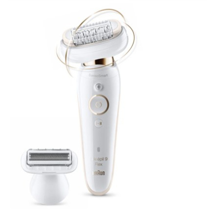 Braun | Silk-epil 9 Flex SES9002 | Epilator | Operating time (max) 40 min | Bulb lifetime (flashes) Not applicable | Number of power levels 2 | Wet & Dry | Valge/Gold
