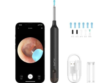 XLife X1+ Black | Otoscope with Ear Cleaning Camera | 1080p
