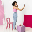 Ecomed 23603 makeup mirror Freestanding Round White