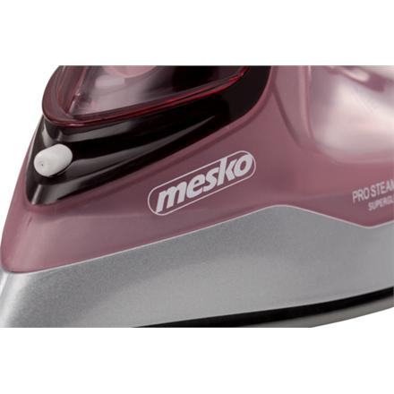 Mesko | Iron | MS 5028 | Steam Iron | 2600 W | Continuous steam 35 g/min | Steam boost performance 60 g/min | Pink/Grey