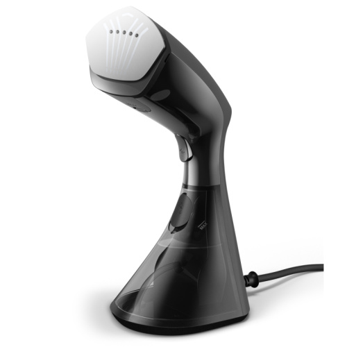 Philips 8000 Series Handheld Steamer with brush GC800/80 1600W, 230ml water tank, heated plate,  2-in-1 vertical and horizontal steaming function, Anti Calc Technology, Black and Silver