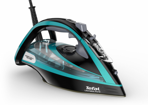 Tefal Ultimate Pure FV9844 Dry & Steam iron Durilium Autoclean soleplate 3200 W Black, Blue