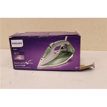 Taastatud. Philips DST7012/70 HV Steam Iron, Desert Green/Gray | Philips | DST7012/70 HV | Steam Iron | 2600 W | Water tank capacity 300 ml | Continuous steam 45 g/min | Steam boost performance 220 g/min | Desert Green/Gray | DAMAGED PACKAGING, SCRATCHES