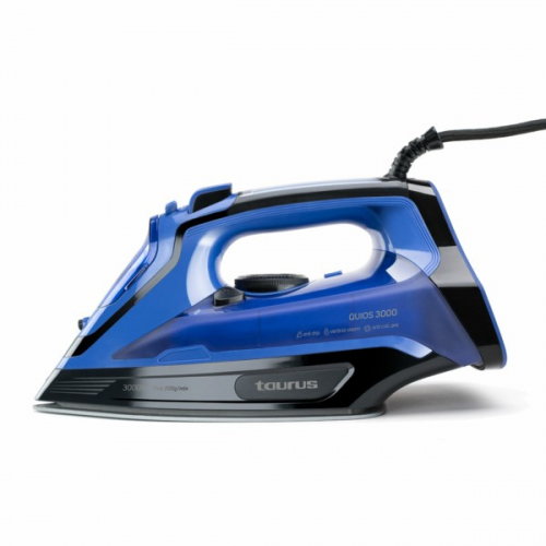 Taurus Quios 3000 Dry & Steam iron Ceramic soleplate 3000 W Black, Blue