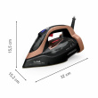 Tefal Ultimate Power Pro FV9E50 Dry & Steam iron Durilium AirGlide Autoclean soleplate 3200 W Must, Copper