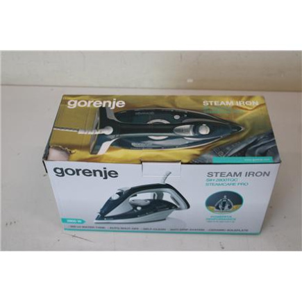 Renew. Gorenje SIH2800TQC Steam Iron, Water tank 0,4 L, Continuous steam 35 g/min, Turquoise/White | Gorenje Steam Iron | SIH2800TQC | Steam Iron | Water tank capacity 350 ml | Continuous steam 35 g/min | Power 2800 W | Steam boost performance 100