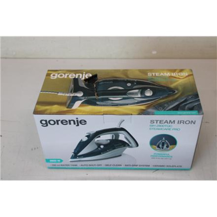 Taastatud. Gorenje SIH2800TQC Steam Iron, Water tank 0,4 L, Continuous steam 35 g/min, Turquoise/Valge | Gorenje Steam Iron | SIH2800TQC | Steam Iron | 2800 W | Water tank capacity 350 ml | Continuous steam 35 g/min | Steam boost performance 100 g/min |